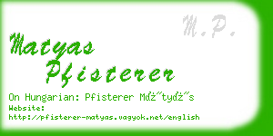 matyas pfisterer business card